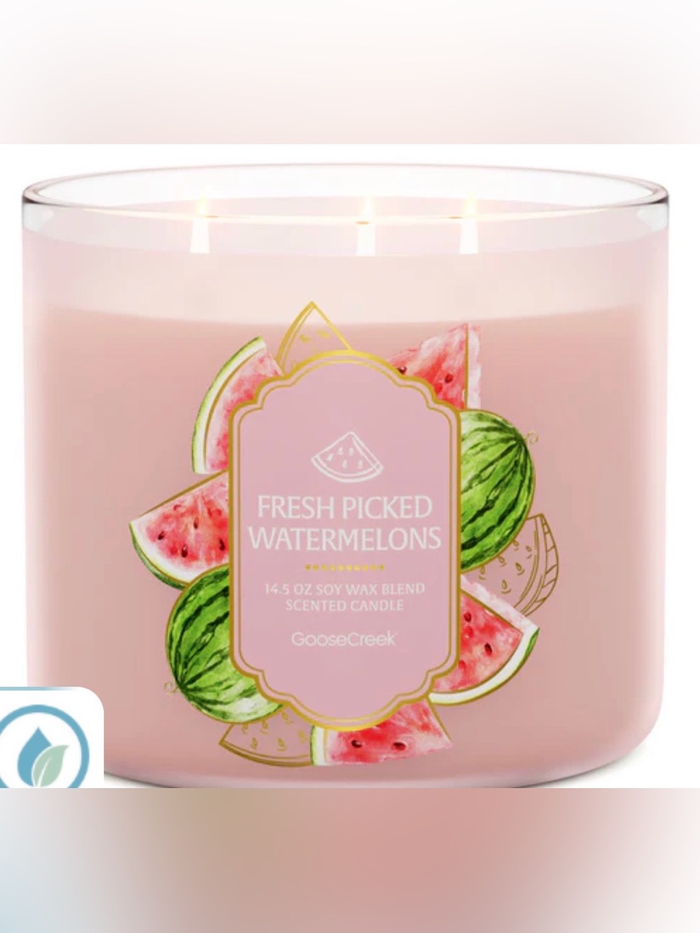 Goose creek Fresh Picked Watermelons Scented Candle 14.5 oz  3 wick
